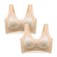 thumbnail image 2 of Timegard 2pc Lace Bras for Women Plus Size Full Coverage Mesh High Support Breathable Comfort Seamless Bra, 2 of 3