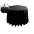 thumbnail image 1 of Nappe Ronde 70 Pouces - Coton Polyester, Résistante aux Plis/à la Décoloration, Réutilisable - Nappe Jacquard - 1 Pce Nappe Circulaire pour Salle à Manger, Mariage et Fête d'Anniversaire, 1 of 6