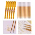 thumbnail image 4 of veasfak 100pcs Golden Buddhist Scripture Pen Refills Barrel Highlighter 5 Pens Copying 5.0mm, 4 of 9
