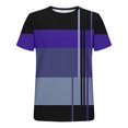thumbnail image 4 of Weiqiqre T-Shirts pour Homme à Manches Courtes Tee à Blocs de Couleur Col Ras du Cou Chandail Décontracté Basique, 4 of 4