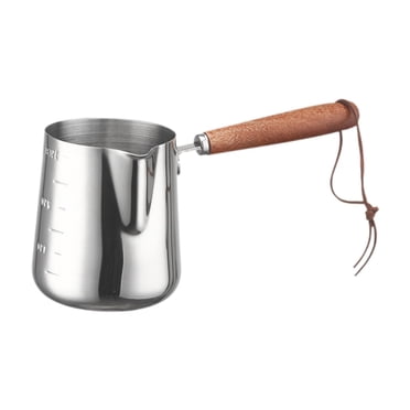 Lipstore Casserole à Café Turc Chauffe-Lait Casserole en Acier Inoxydable pour Café Maison Bureau 350 ml