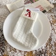 thumbnail image 4 of Kid's Embroidered Letter Knitted Wool Socks with Candy Bag Design White Christmas Stocking Pouch, 4 of 6