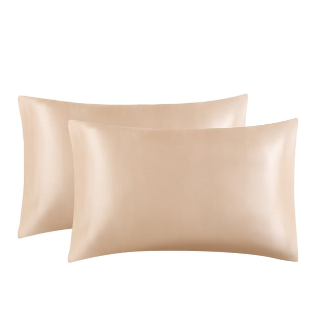 Pompotops Simulated Silk Pillowcase For Hair And Skin - Simulated Silk Pillowcase 2 Sets 20x26 Inches With Envelope Closure, Gift For Women Men Clearance