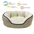 thumbnail image 3 of Pet Spaces 19in Oval Dog Bed, Cat Bed, Tan, 3 of 5