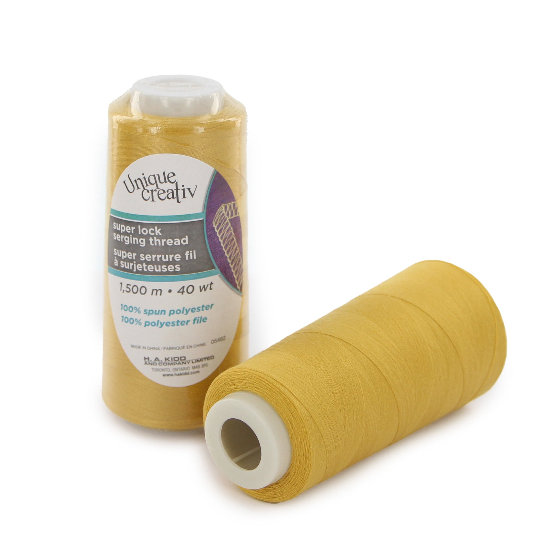 Unique Creativ - sewing thread - or - 100 % polyester - 40 wt - 2 unités