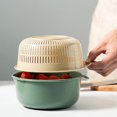 thumbnail image 3 of Fruit Basket for Kitchen Sieves Sink Strainer Kitchen Double Drainage Basket Fruit Vegetable Washing Strainer Multi-Purpose Washing Storage Basket Kitchen Cleaning Accessories Kitchen Sink Strainer, 3 of 7
