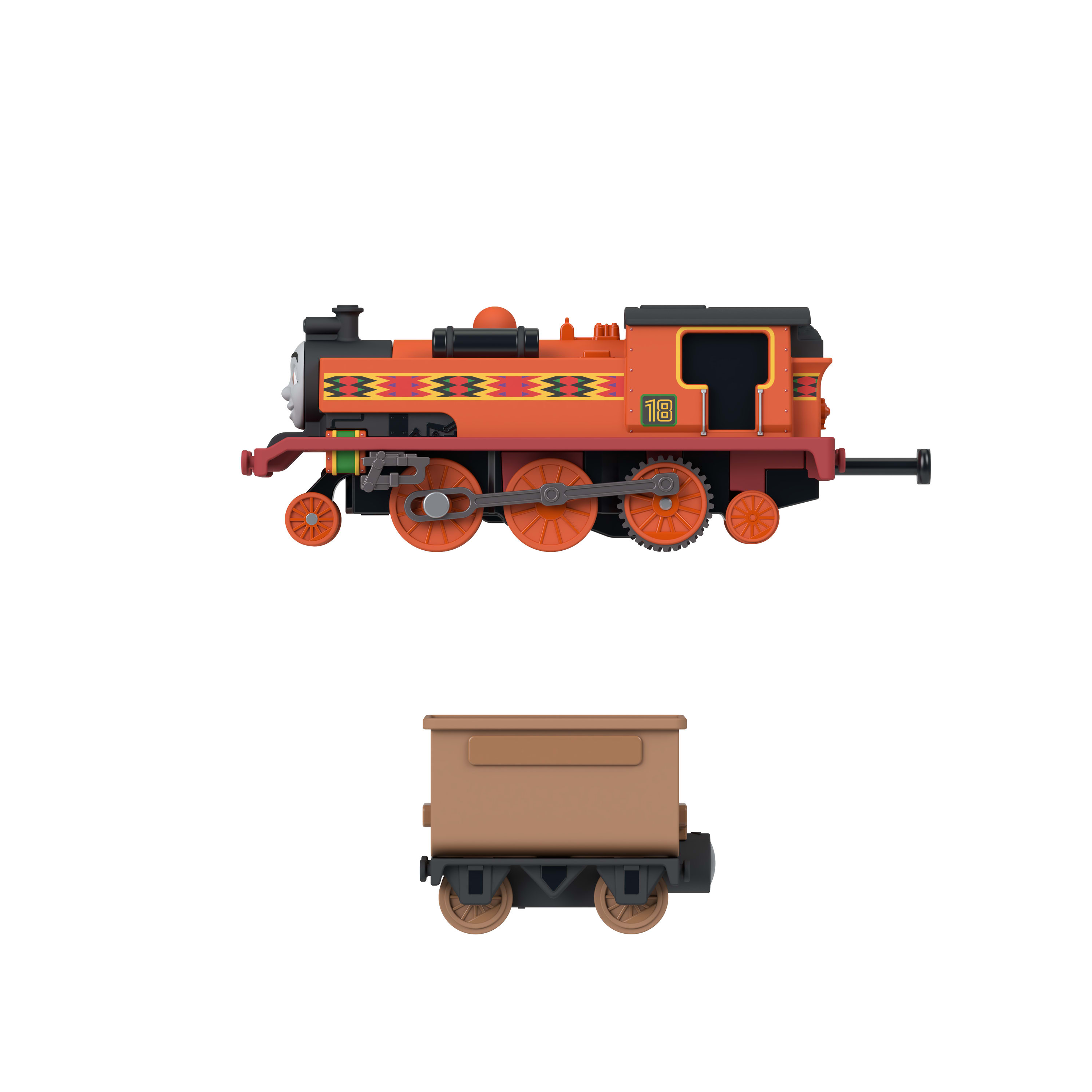 Fisher-Price-Locomotive Nia motorisée Thomas et ses Amis avec wagon