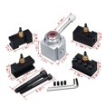 thumbnail image 1 of Change Tool Post Kit,Lathe Tool Post Aluminum Alloy Mini Lathe Tool Post Holder Kit for Table, 1 of 8