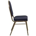 thumbnail image 4 of Bowery Hill Fabric/Metal Dome Back Banquet Stacking Chair in Blue, 4 of 11