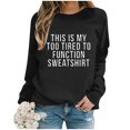 thumbnail image 2 of WEAIXIMIUNG Sweatshirts pour Femmes Mode Décontractée Couleur Unie Manches Longues Imprimé Lettre Col Rond Hoodie, 2 of 4