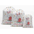thumbnail image 1 of Darling Souvenir White Rabbit & Egg Easter Party Supplies Favor BagsDrawstring Pouches15 Pieces, 1 of 5