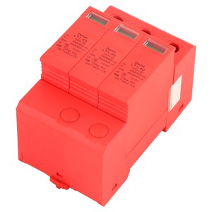 DC Surge Protector, 3P 3.0KV Surge Protective Device, Replaceable Surge Protector, Built-in Over-Current Convenient Installation For  Protection 