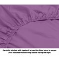 thumbnail image 3 of Hotel Luxurious, 1800 Series Super Soft Embroidery 4 PC Sheet Set (King Purple), 3 of 4