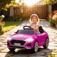 thumbnail image 2 of Qaba 12V Audi Q8 Licensed Electric RC Car for Kids, Toddler Ride on Toys Gift, Pink, 2 of 10