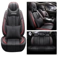 thumbnail image 2 of Maidao Car Seat Covers Universal for Lexus for LS 2018-Present 5 Seats Water Resistant Front Rear Cushion Protector Black and Red, 2 of 7