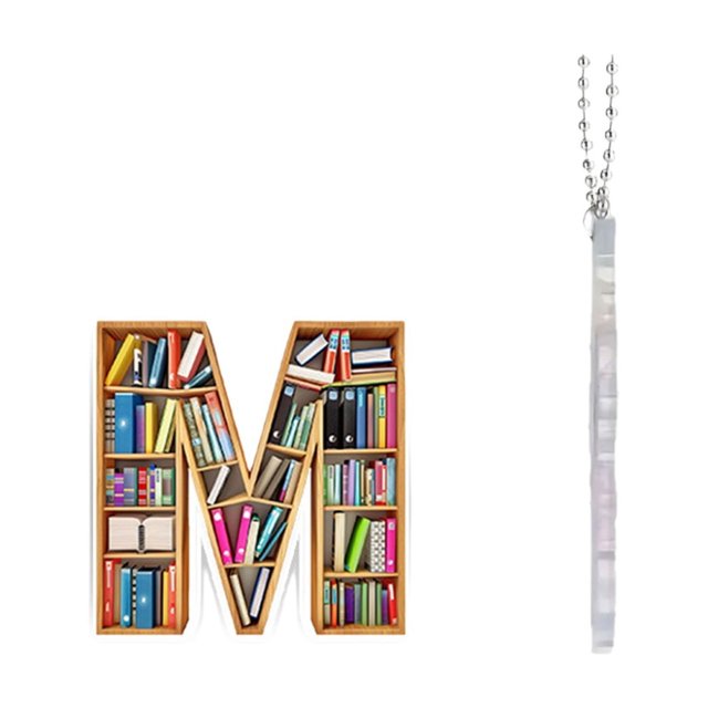 26 Letter Acrylic Keychain Pendant for Books