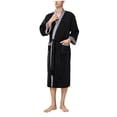 thumbnail image 1 of Dagugfen Robes Unisex Bathrobe Pajamas Knee Length Fleece Robe Comfy Loose Lougewear with Pockets Fashion, 1 of 6