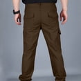 thumbnail image 5 of YOIAVAIOY Pantalon Cargo Tactique pour Hommes Résistant à l'Eau en Ripstop Pantalon de Randonnée Léger Pantalon de Travail d'Extérieur avec Multiples Poches Brun TTTTG, 5 of 5