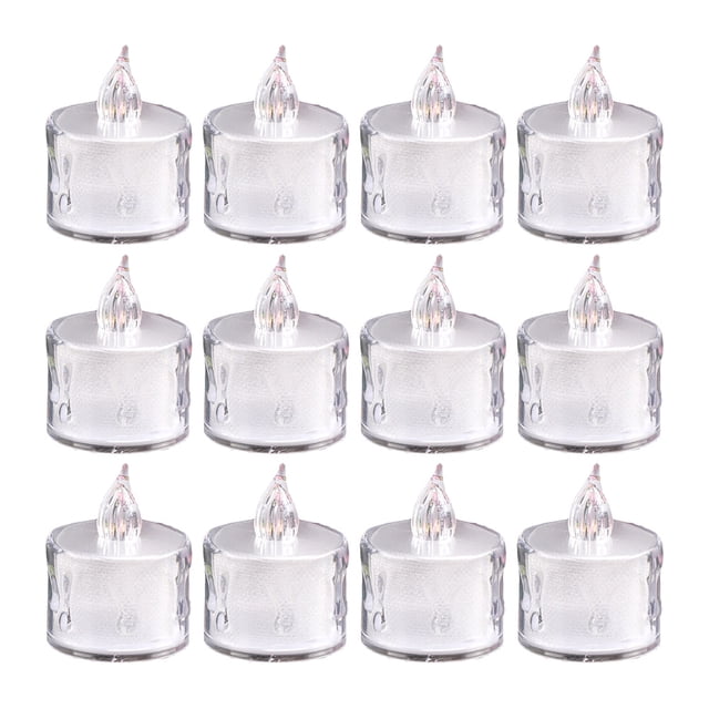 12pcs Flameless LED Tealights Battery Tea Lights Bulk Electric Tea Candles for Party