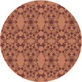 thumbnail image 1 of Ahgly Company Tapis de Zone Rond d'Intérieur Lavable à la Machine, Transitionnel, Rouge Brique de Feu, 7 Pieds Rond, 1 of 7