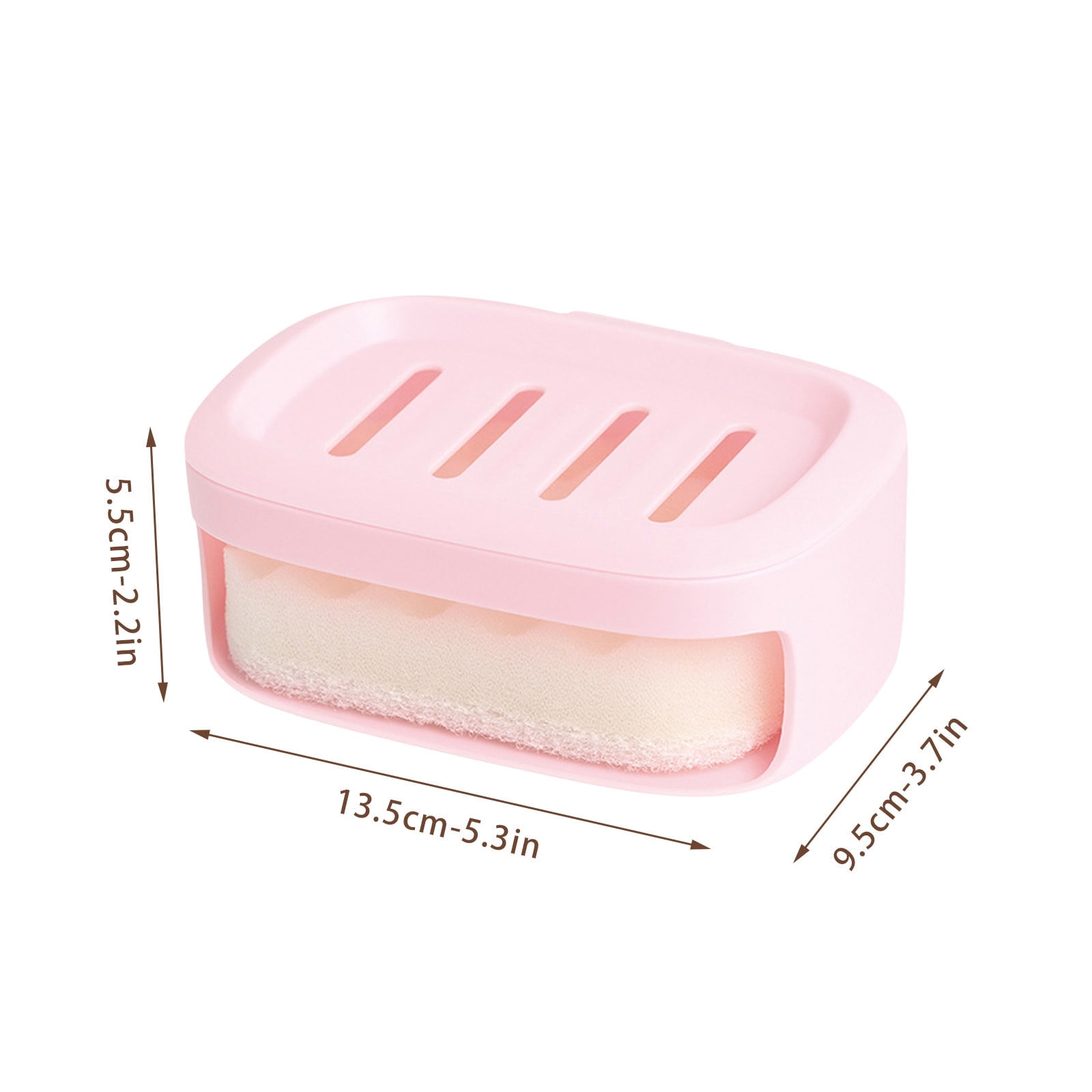 Yhmxh Spring Cleaning Kit BPA-free Suction Cup Wall-mounted Soap Box Bathroom Double Soap Rack With Sponge Cleaning Soap Box Household Soap Rack Microfiber Cleaning Cleaning Supplies Car Cleaning