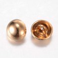 thumbnail image 2 of 2Pcs Alloy Shank Buttons 1-Hole Dome Half Round Light Gold 0.79x0.39 Inch, 2 of 2