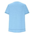 thumbnail image 4 of Timegard Womens Tops Plus Size Drop Shoulder Short Sleeve Blouse Casual Crewneck Loose Tops Summer, 4 of 5