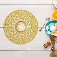 thumbnail image 1 of pdqouc 6 Pack Fine Paper Rope Messy Knitting Placemats Paper Placemats Restaurant Table Decoration Kindergarten DIY Props Background Plate Mat Round Table Place Mats Indoor Dining, 1 of 3