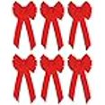 thumbnail image 2 of Christmas Bow, 7-Loop, Red Velvet Glittered, 12 x 26 x 3-In. -6072, 2 of 2