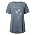 thumbnail image 4 of Pompotops Chemises Mode Décontractée pour Femmes Manches Courtes Tee-Shirt Ample Tunique Blouse, 4 of 4