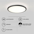 thumbnail image 4 of Artika Modern LED 13 In. Flush Mount Ceiling Light Fixture, Matte Black, 4 of 8