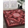thumbnail image 3 of Ahgly Company Tapis Rond Lavable en Machine Intérieur Transitionnel Rouge Bordeaux, 4 Pieds Rond, 3 of 7
