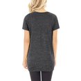 thumbnail image 3 of Birdeem T-Shirt Blouse à Manches Courtes à Col en V Uni pour Femmes, Coupe Ample, 3 of 5