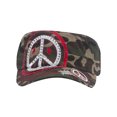 thumbnail image 2 of Top Headwear Womens Print Adjustable Cadet Cap - Camo - Studded Peace, 2 of 2