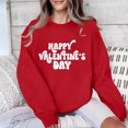 thumbnail image 2 of Penkiiy Chandails en Molleton de la Saint-Valentin Love Heart : Chandails en Molleton de la Saint-Valentin pour Femmes Décontracté Graphique Adorable Pull à Manches Longues TP Rouge, 2 of 7