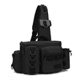 thumbnail image 1 of Fishing Tackle Backpack Lure Box Gear Storage Bag Fanny Pack Fly Fishing Backpack with Rod Holder Sling Shoulder Bag-A, 1 of 7