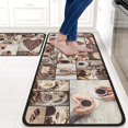 thumbnail image 5 of Coffee Kitchen Rugs Non-Slip Kitchen Mat Set of 2 Washable Kitchen Rug Runner Rubber Backed Kitchen Floor Mats Coffee Decor, 5 of 5
