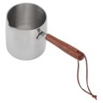 thumbnail image 3 of YUMILI Pot à lait à café 450 ml, chauffe-beurre en acier inoxydable mini pot à beurre petite casserole avec manche en bois, 3 of 14