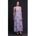 thumbnail image 3 of Bimba Robe Longue Chic à Imprimé Floral pour Femme, Style Bohème, Maxi d'Été, Tenue de Plage - Grand, 3 of 5