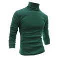 thumbnail image 1 of INSPIRE CHIC Chandails pour Hommes, Chandail à Col Roulé, Manches Longues, Extensible, Coupe Ajustée, Hauts 34 Vert Foncé, 1 of 7