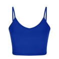 thumbnail image 4 of Posijego Womens Workout Tank Tops Ribbed Basic Crop Top Spaghetti Strap Undershirts Athletic Yoga Running, 4 of 6