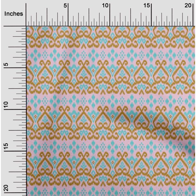 oneOone Georgette Viscose Fabric Swirl Ikat Printed Craft Fabric BTY 42 Inch Wide