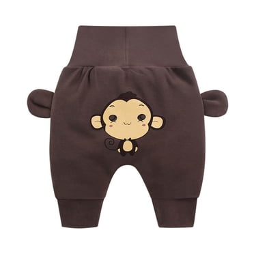 RXIRUCGD Pantalon à Taille Ajustable pour Tout-Petit Bébé, Pantalon pour Garçon et Fille, Pantalon Ventre et Fesses pour Bébé ( Café, Taille : 24 Mois )
