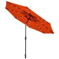 thumbnail image 2 of Costway Parasol Solaire de Patio 10 Pi, Parasol de Marché à DEL, Acier Inclinable avec Manivelle, Extérieur, Orange, Neuf, 2 of 10