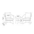 thumbnail image 4 of HOMETRENDS Lasso Steel 3-Piece Outdoor Chat Set with Cushions, Brown, 4 of 9