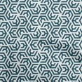 thumbnail image 1 of oneOone Silk Tabby Turquoise Blue Fabric Geometric Sewing Craft Projects Fabric Prints By Yard 42 Inch Wide, 1 of 4
