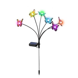 Solar LED String 6 Heads Head Outdoor Garden Lights Light Decoration Waterproof Courtyard Floor Patio Courtyard Pathway Landscape Lighting