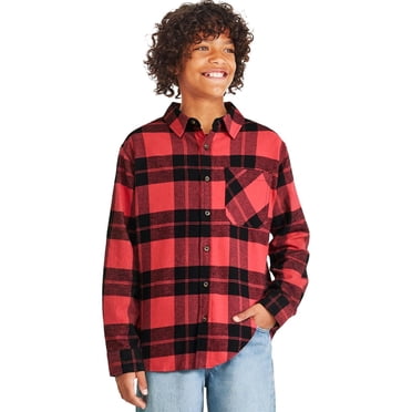 George Boys' Plaid Flannel Shirt