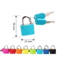 thumbnail image 3 of ZTTD 4 Pcs Suitcase Locks with Keys Blue Mini Keyed Padlock Metal Padlock Luggage Padlocks Plastic-Covered Copper Keyed Padlock for Suitcase, Backpack, Boxes, Laptop Bag, 3 of 3