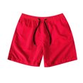 thumbnail image 1 of Running Shorts mens Casual Drawstring Pocket Solid Color Candy Color Five-point Beach Shorts, 1 of 3